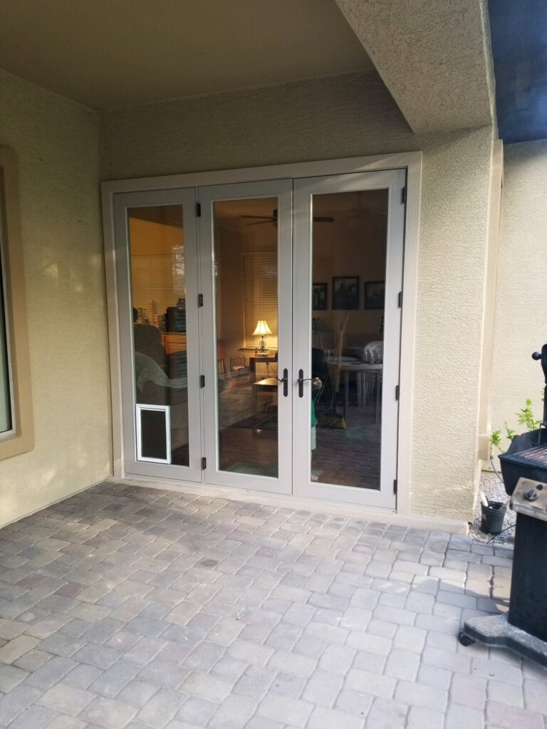 French Doors w/Dog Door