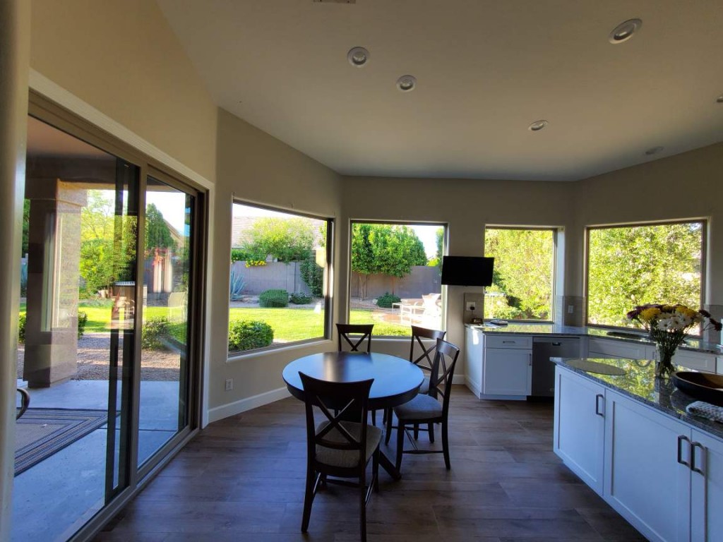 Arizona Window and Door in Scottsdale and Tucson showing home's back slider door and large windows