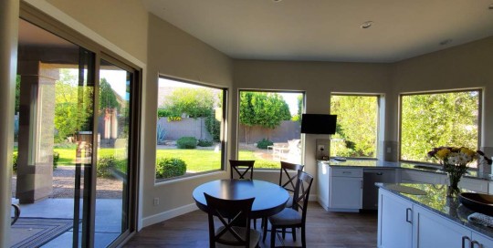 Arizona Window and Door in Scottsdale and Tucson showing home's back slider door and large windows